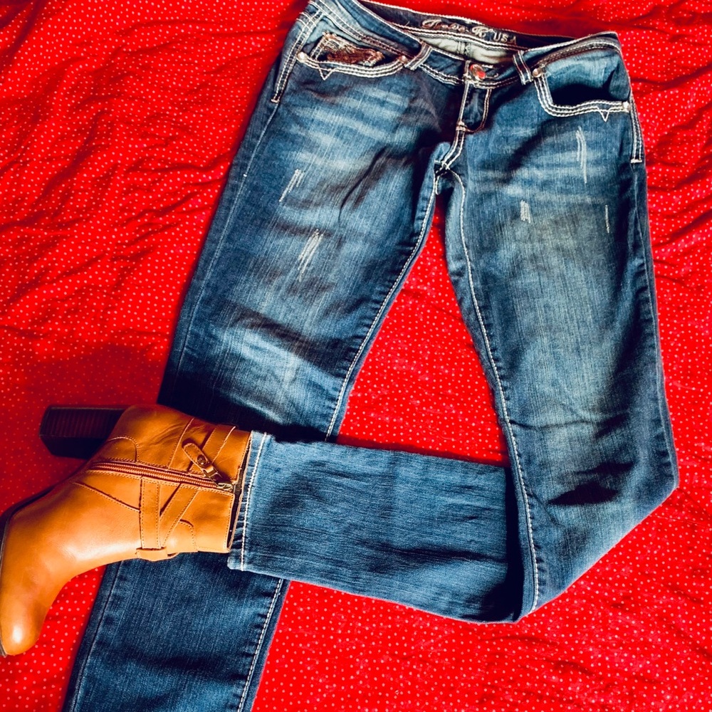 Embellished jeans
